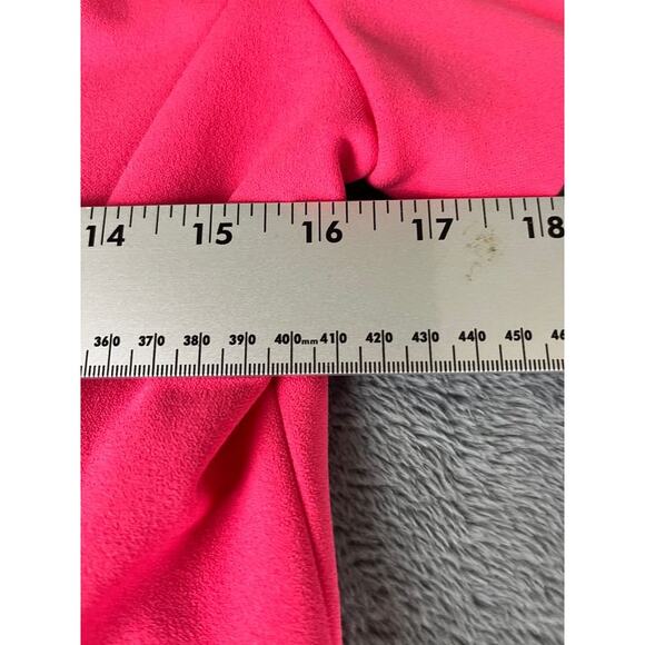 Andrew Marc Coral Pink Fit Flare Dress Size 12 Short Sleeve Designer - Picture 8 of 10